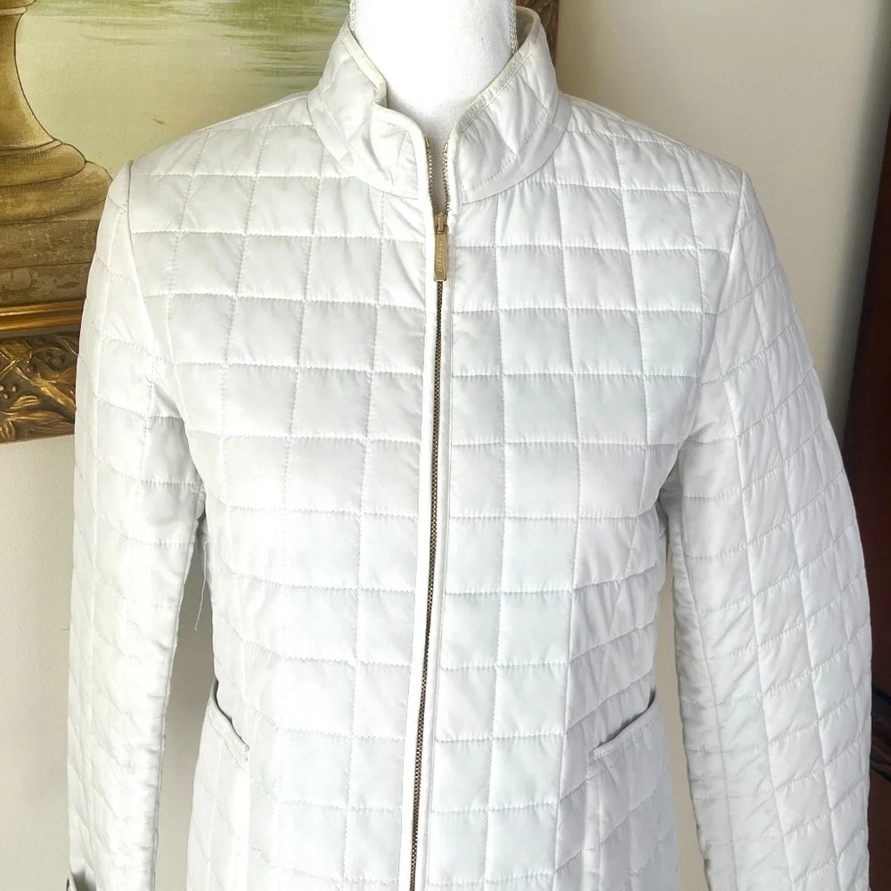 Burberry Womens White Jacket Size 6 - Picture 6 of 7